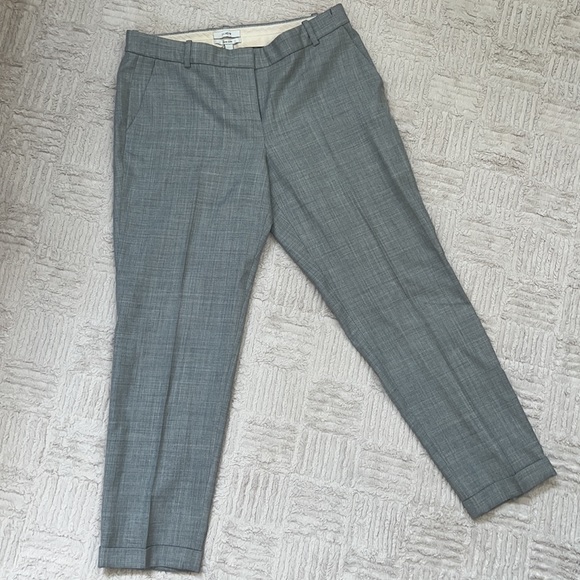 J. Crew Cafe Capri 100% wool grey pants Size 6 EUC - Picture 1 of 16